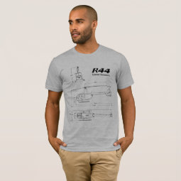 Robinson R44 Helicopter Bluprint T Shirt | Zazzle