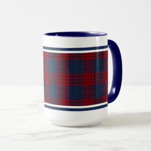 Robinson Tartan Navy Blue and Red Plaid Mug