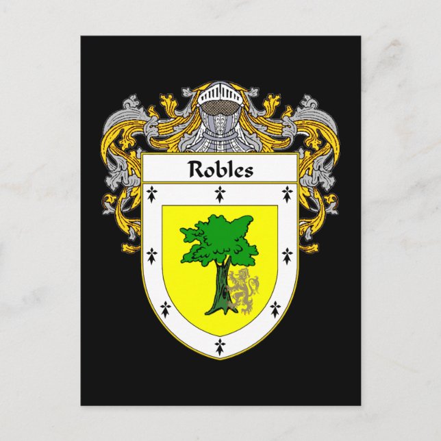 Robles Coat of Arms (Mantled) Postcard (Front)