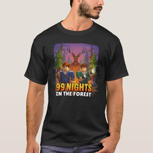 Roblox 99 Nights in the Forest Popular Game T-Shirt (Front)