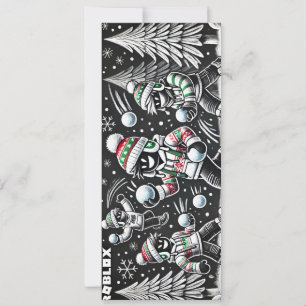 Robloxo's Cool Chalkboard Christmas Card For Boys