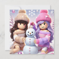 Robloxo's Pretty Girls Christmas Card