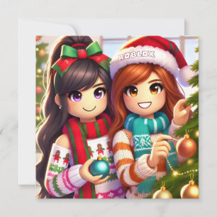 Robloxo's Teen Girls Preppy Christmas Card