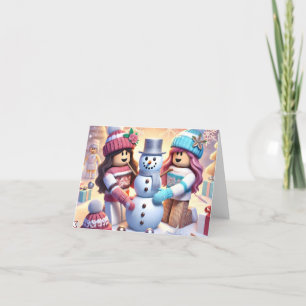 Robloxo's Teen Girls Preppy Noob Holiday Card