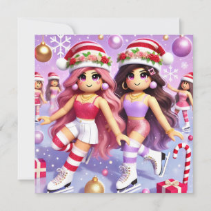 Robloxo's Teen Girls Pretty Christmas Card