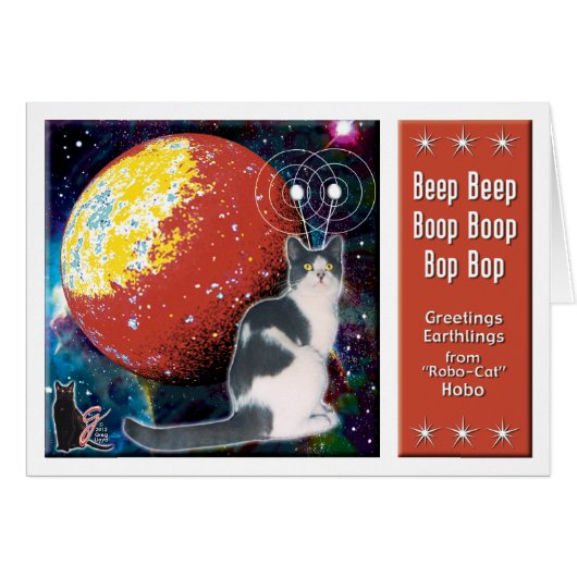 Robo-Cat Hobo Cards (Front Horizontal)
