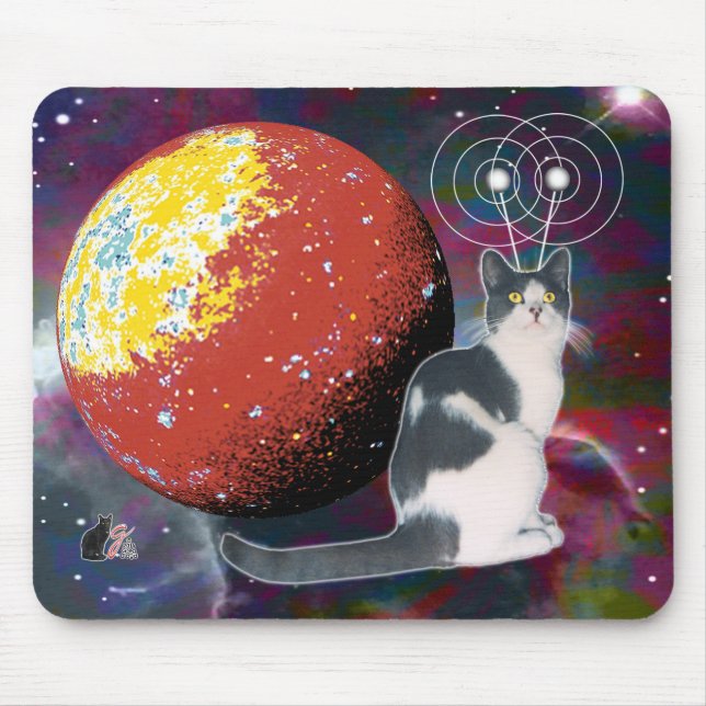 Robo-Cat Hobo Mouse Pad (Front)