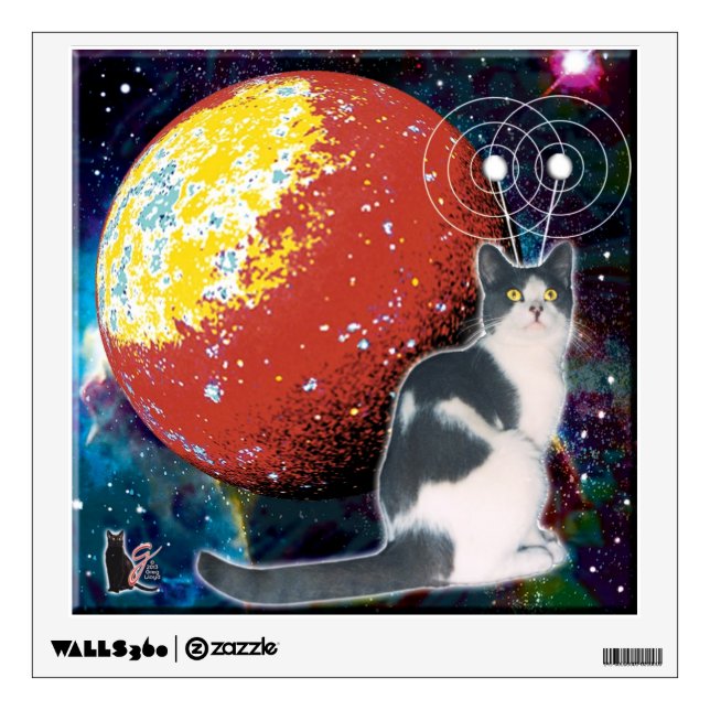 Robo-Cat Hobo Wall Decal (Front)