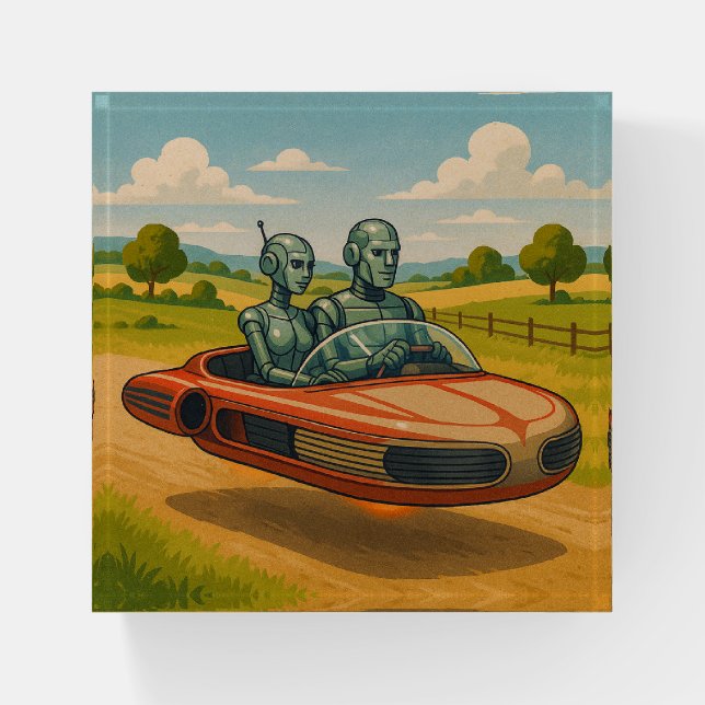 Robo-Couple Paperweight (Front)