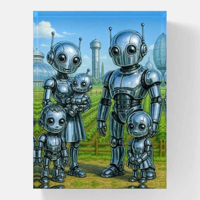 Robo-Farmers Paperweight (Vertical)