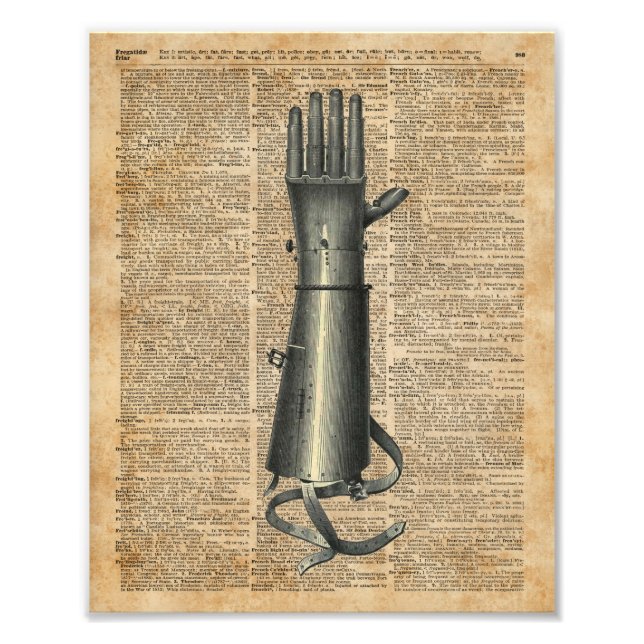 Robo Hand,Artifical Arm Dictionary Art Photo Print (Front)
