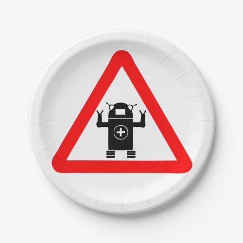 Robo Medic Sign Medical Care Paper Plates