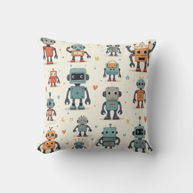 RoboCushion Throw Pillow (Front)