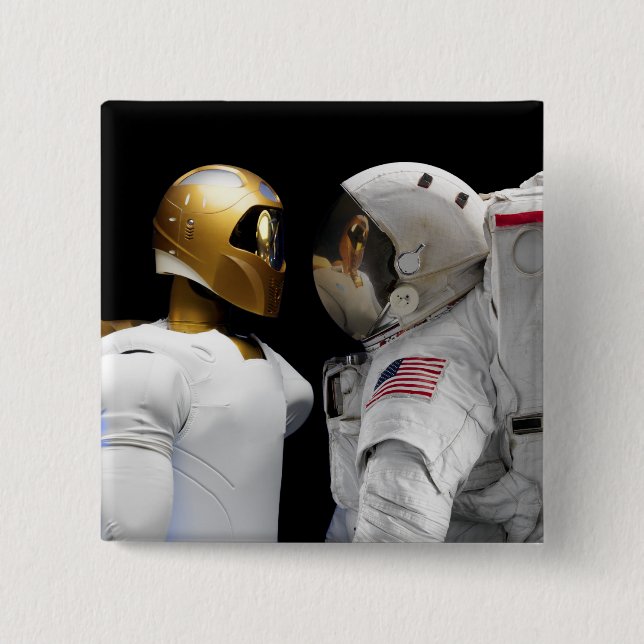 Robonaut 2, a dexterous, humanoid astronaut hel 3 button (Front)