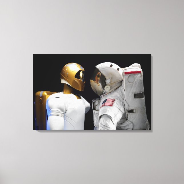Robonaut 2, a dexterous, humanoid astronaut hel 3 canvas print (Front)
