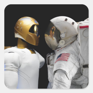 Robonaut 2, a dexterous, humanoid astronaut hel 3 square sticker