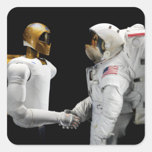 Robonaut 2, a dexterous, humanoid astronaut hel 4 square sticker
