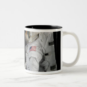 Robonaut 2, a dexterous, humanoid astronaut hel 4 Two-Tone coffee mug