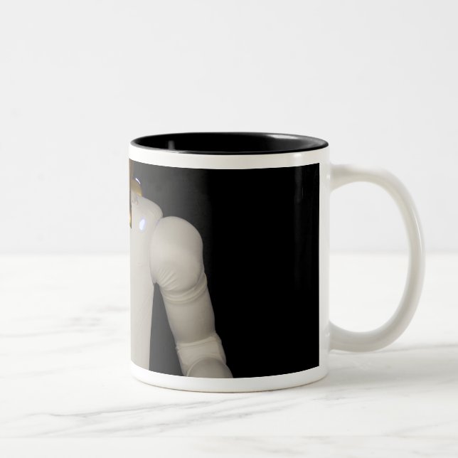 Robonaut 2, a dexterous, humanoid astronaut hel 5 Two-Tone coffee mug (Right)