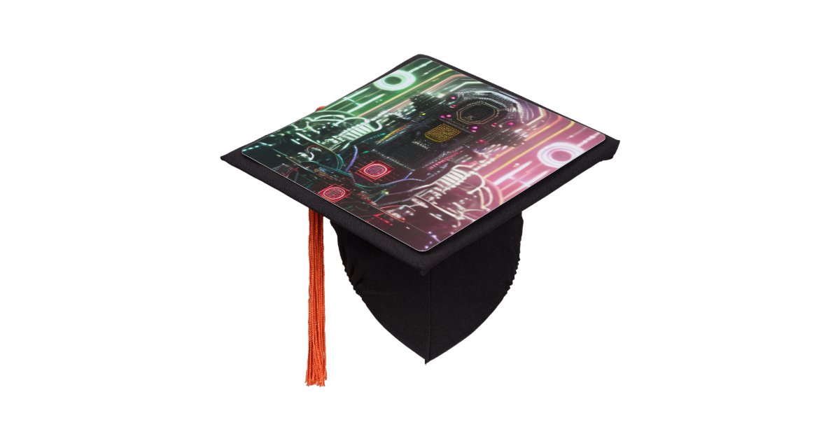 Robot 1 graduation cap | Zazzle