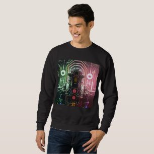  Robot 1 men black sweatshirt