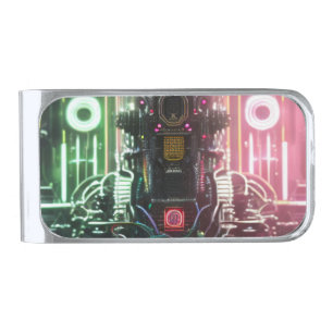 Robot 1 silver money clip