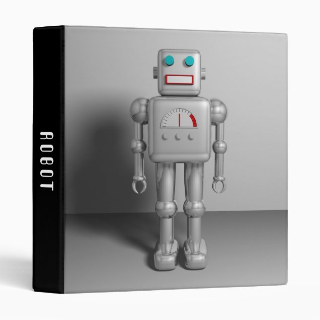 Robot (1in) 3 ring binder (Front/Spine)