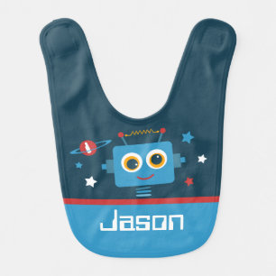 Robot 1st Birthday Bib