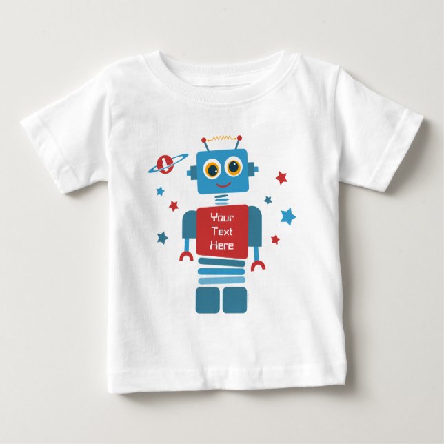 Robot 1st Birthday PD Baby T-Shirt (Front)