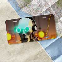 Robot 2 aluminum car license plate
