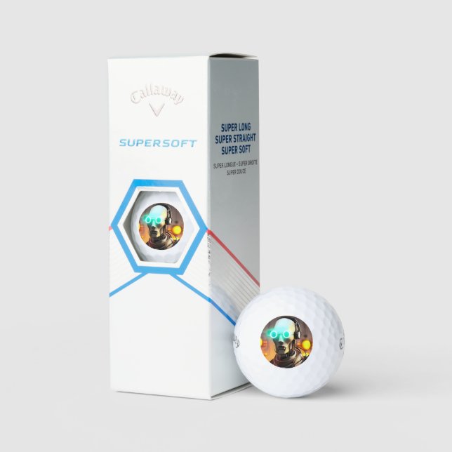Robot 2 Callaway Supersoft golf balls 3 pk (Packaging)