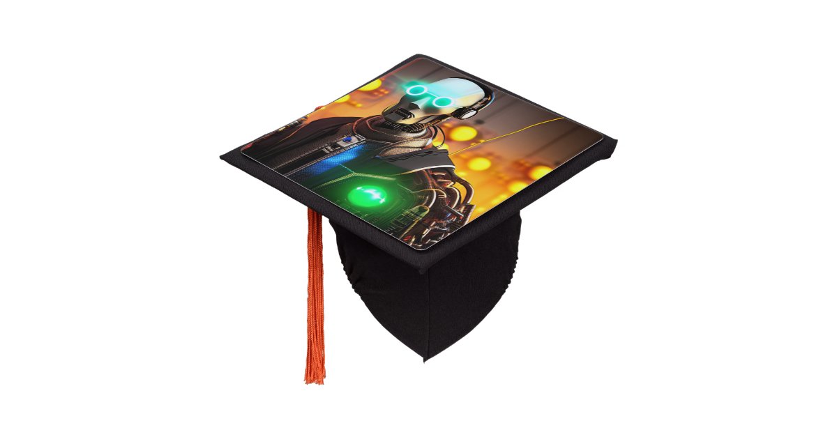 Robot 2 graduation cap | Zazzle