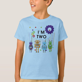 Robot 2nd Birthday tshirts and Gifts
