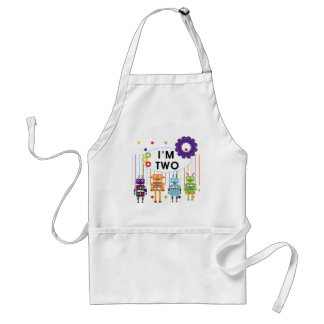 Robot 2nd Birthday tshirts and Gifts Adult Apron