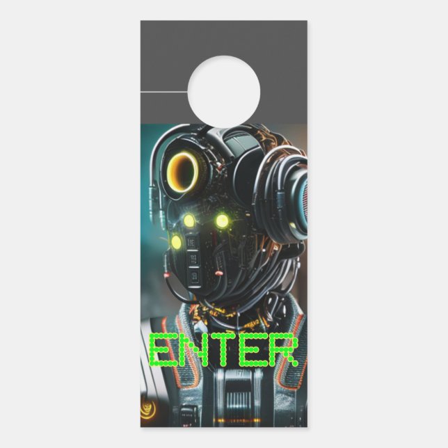 Robot 3 Enter Access Denied door hanger (Front)