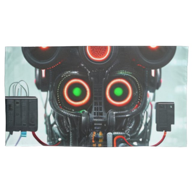 Robot 3 gray king pillowcase (Front)