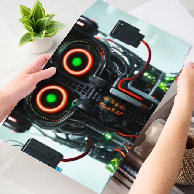 Robot 3 horiz large shipping envelope mailers (Desk)