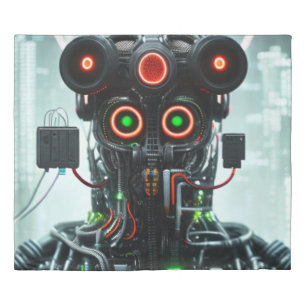 Robot 3 king duvet cover