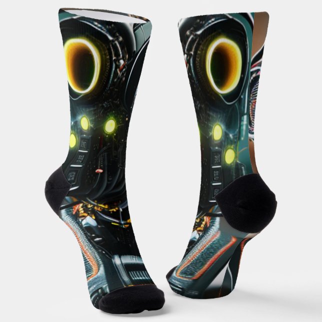 Robot 3 premium socks (Angled)