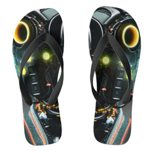 Robot 3 wide flip flops