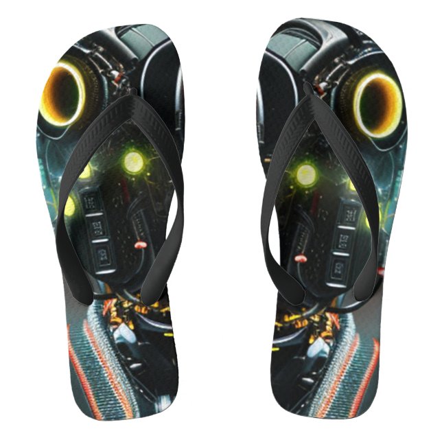 Robot 3 wide flip flops (Footbed)