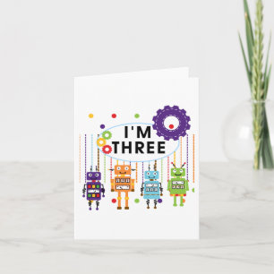 Robot 3rd Birthday T shirts and Gifts Card