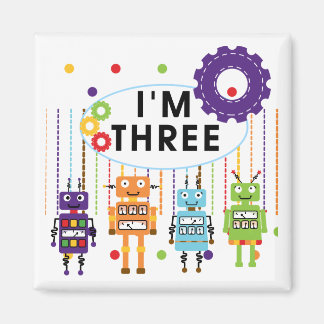 Robot 3rd Birthday T shirts and Gifts Magnet