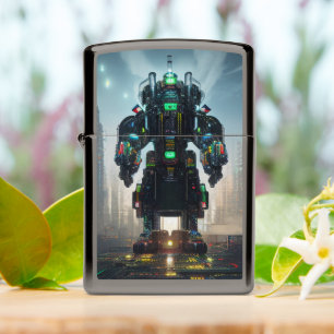 Robot 4 black ice Zippo lighter