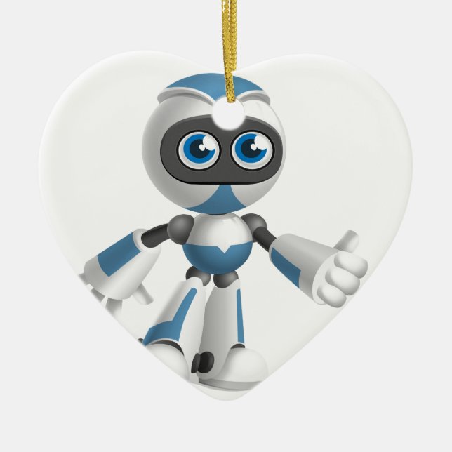 "Robot 4" Ceramic Ornament (Front)