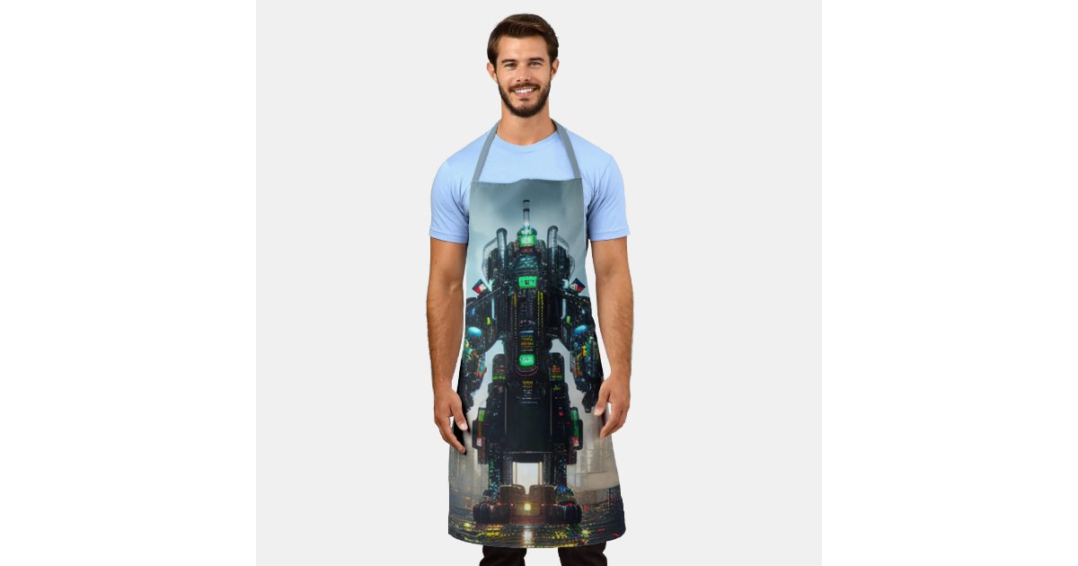 Aprons Robotics Robot 4 chef apron | Zazzle