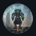 Robot 4 dartboard<br><div class="desc">Robot 4 dartboards are for darts players interested in robots,  science,  Sci-Fi,  and cyberpunk art. Robot 4 is Steamy Raimon digital art.</div>