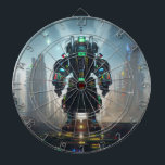 Robot 4 dartboard<br><div class="desc">Robot 4 dartboards are for darts players interested in robots,  science,  Sci-Fi,  and cyberpunk art. Robot 4 is Steamy Raimon digital art.</div>