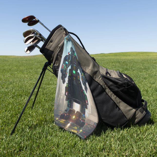 Robot 4 golf towel (Green)