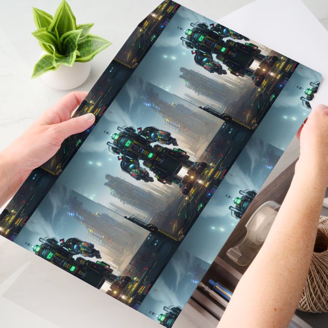 Robot 4 horiz large shipping envelope mailers (Desk)